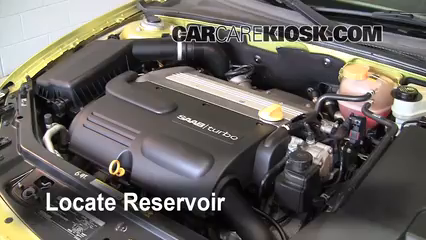 2004 Saab 9-3 Arc 2.0L 4 Cyl. Turbo Convertible (2 Door) Líquido limpiaparabrisas Agregar líquido